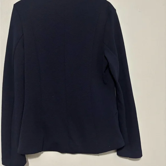 Betabrand Women's Navy Blazer with Purple Interior - Picture 4 of 4